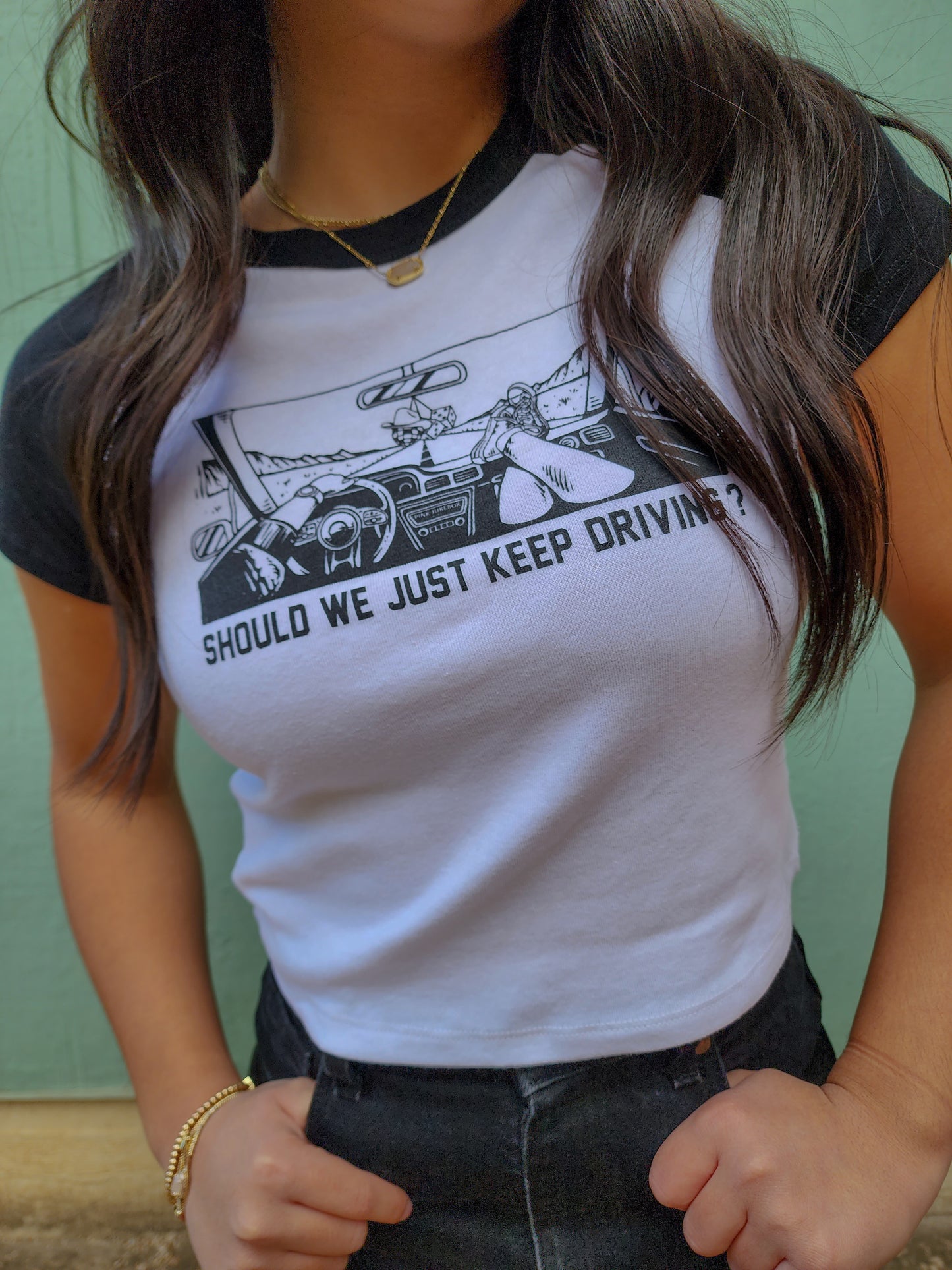 Should We Just Keep Driving? - Raglan Tee